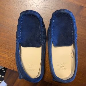 Janie and Jack navy suede loafers